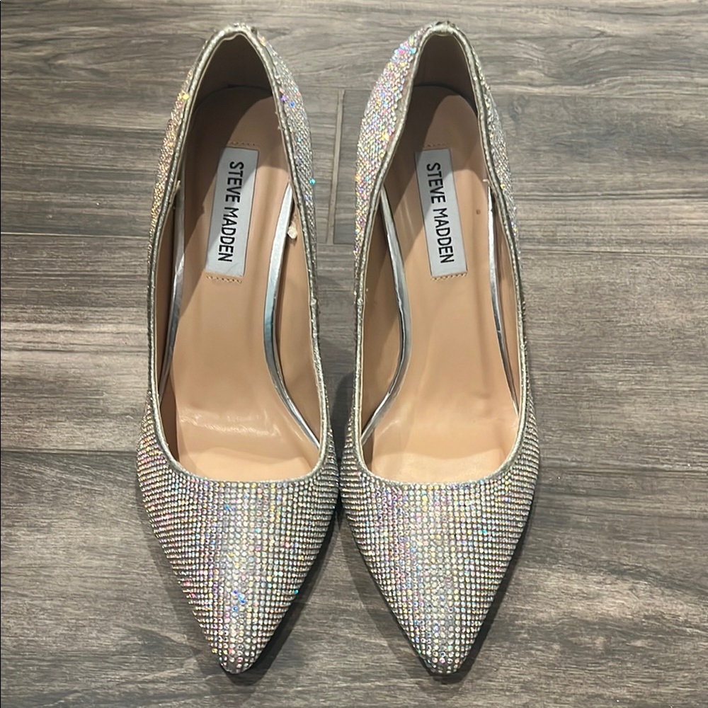 Steve Madden Silver Glitter Women's Shoes